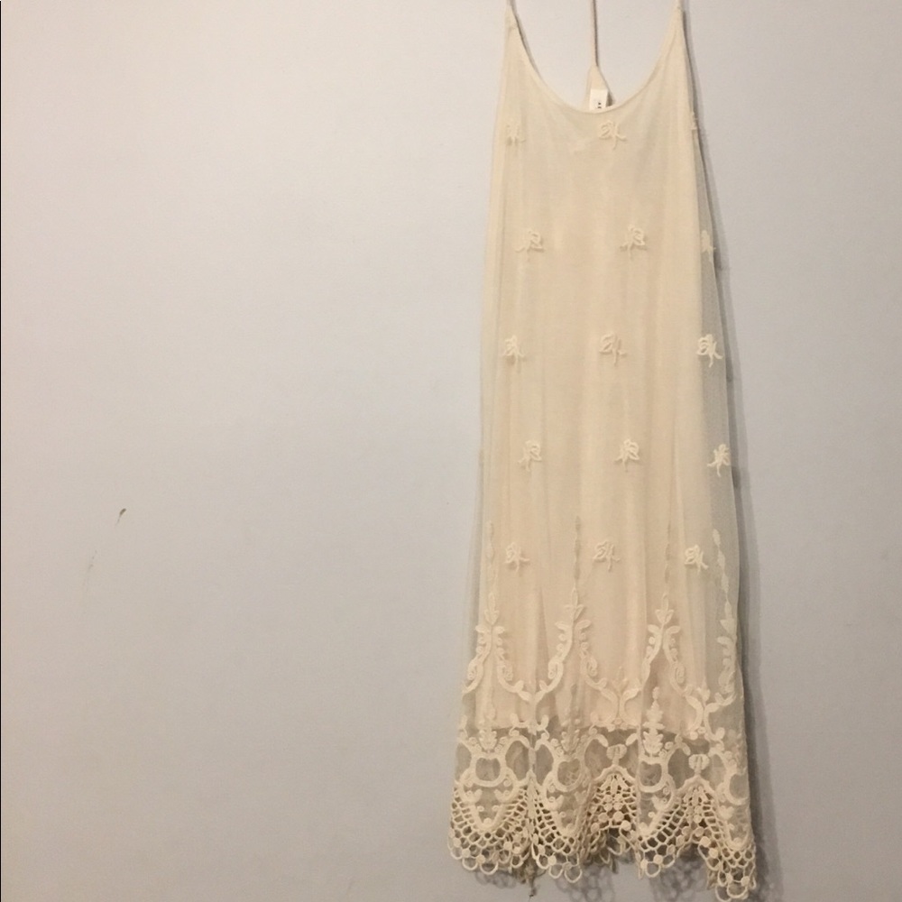 Embroidered above the knee dress